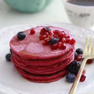 Pink Beet Pancakes