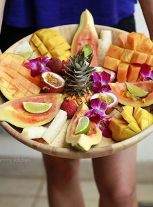 A beautiful Hawaiian tropical fruit platter