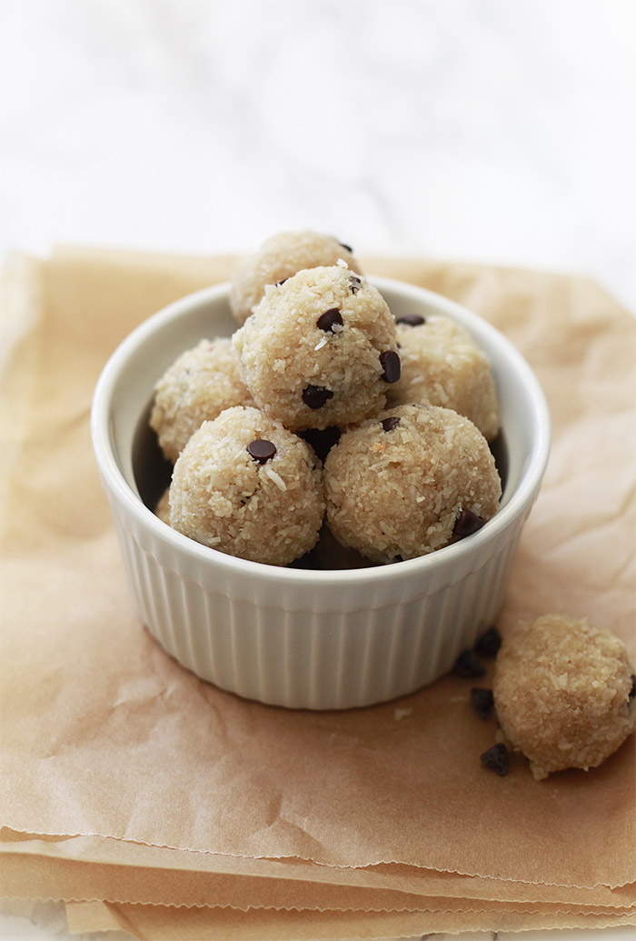 vegan chocolate chip cookie dough balls