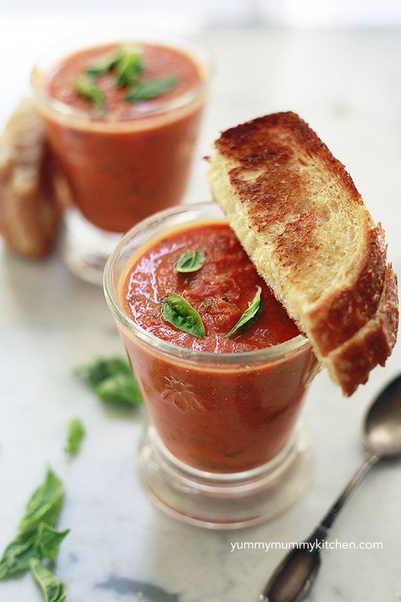 Grilled cheese and tomato soup