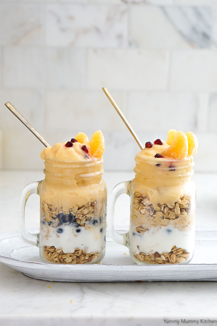 These pretty kid-friendly smoothie parfaits are a delicious breakfast treat! 