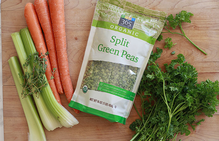 vegetarian split pea soup ingredients