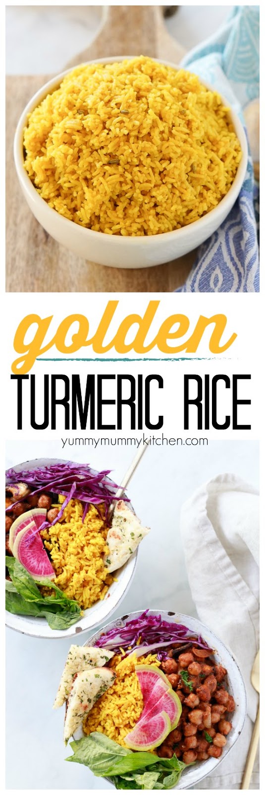 Spiced Indian turmeric rice is so easy in the Instant Pot pressure cooker or rice cooker. Golden turmeric rice is perfect with Buddha bowls and many other dishes. This recipe is naturally vegan and gluten free. 