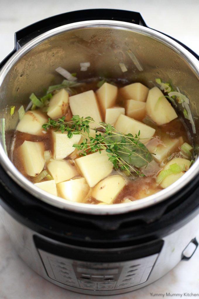 Instant Pot or Slow Cooker Potato Leek Soup