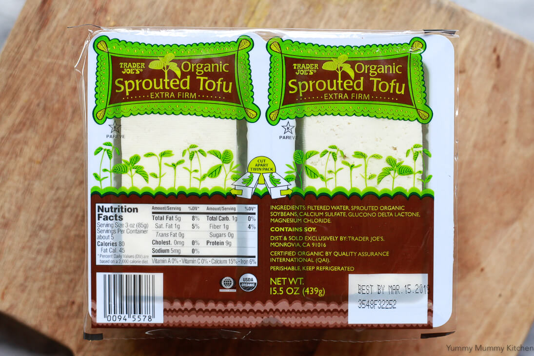 Easy Crispy Baked Tofu (3 ingredients!) + Ginger Soy Sauce Glaze!