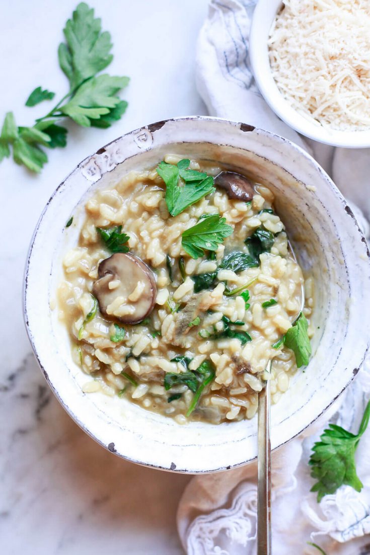 Mushroom Risotto Easy Instant Pot or Stovetop Mushroom Risotto