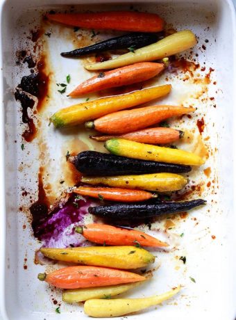 rainbow glazed carrots