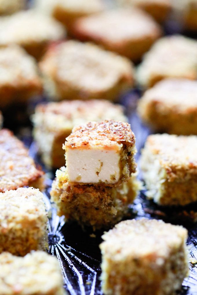Crispy Baked Tofu Nuggets with Panko Breading