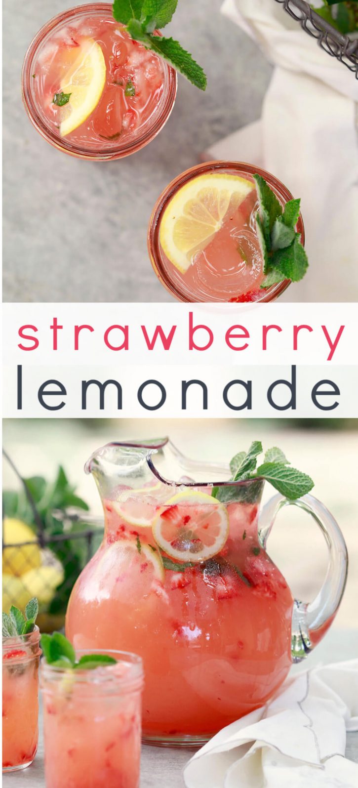 Strawberry Lemonade Recipe This easy homemade pink strawberry lemonade recipe is made in the blender and sweetened with honey, agave, or sugar. This blended strawberry lemonade recipe tastes like a Starbucks copycat.