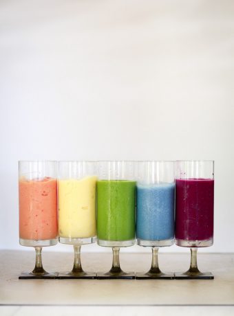 5 colorful healthy smoothie recipes.
