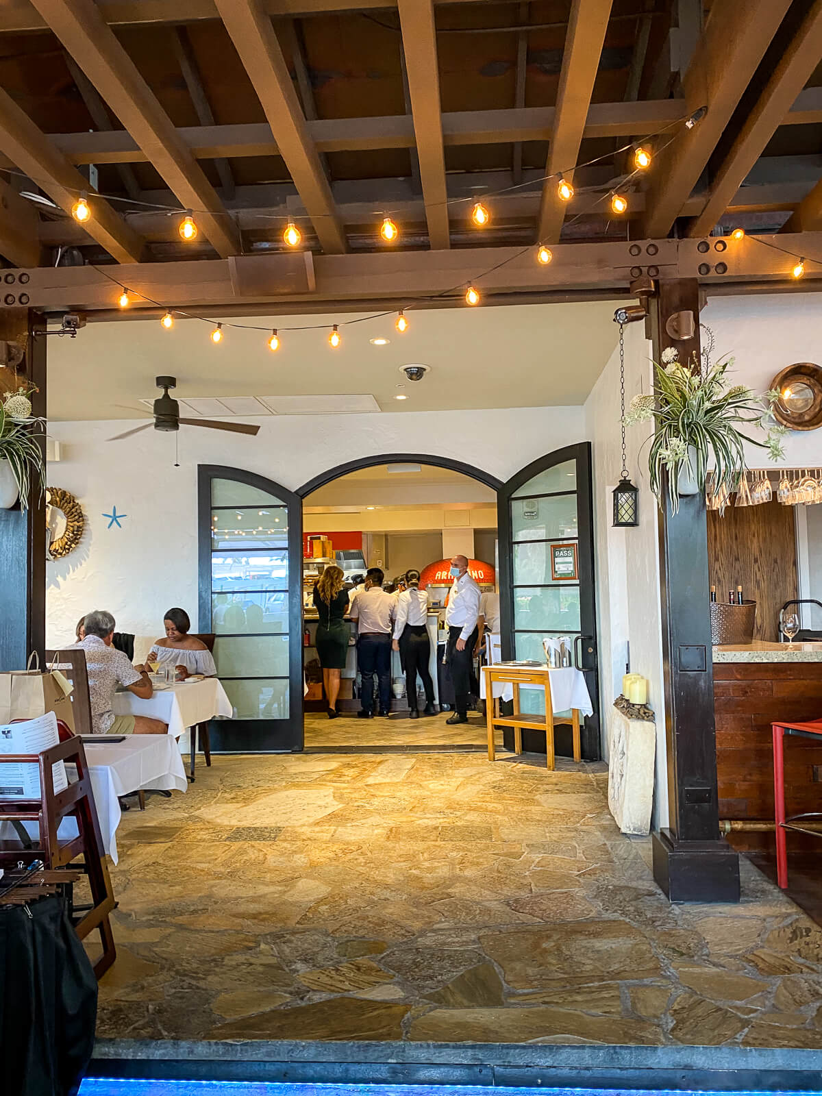 The inside of the Arancino Italian restaurant at the Kahala Resort. 