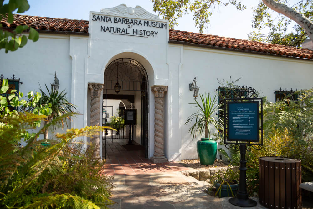 The entrance to the Santa Barbara Museum of Natural History. 