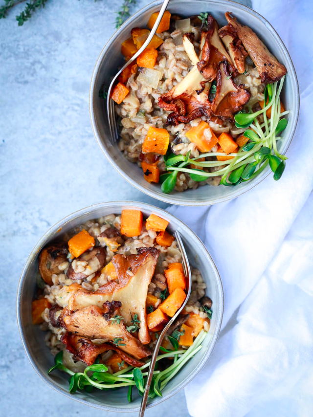 Mushroom Farro Risotto (Farrotto) Story Yummy Mummy Kitchen