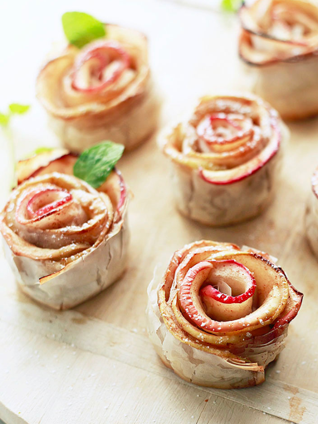 Phyllo Baked Apple Roses With Date Caramel Story Yummy Mummy Kitchen