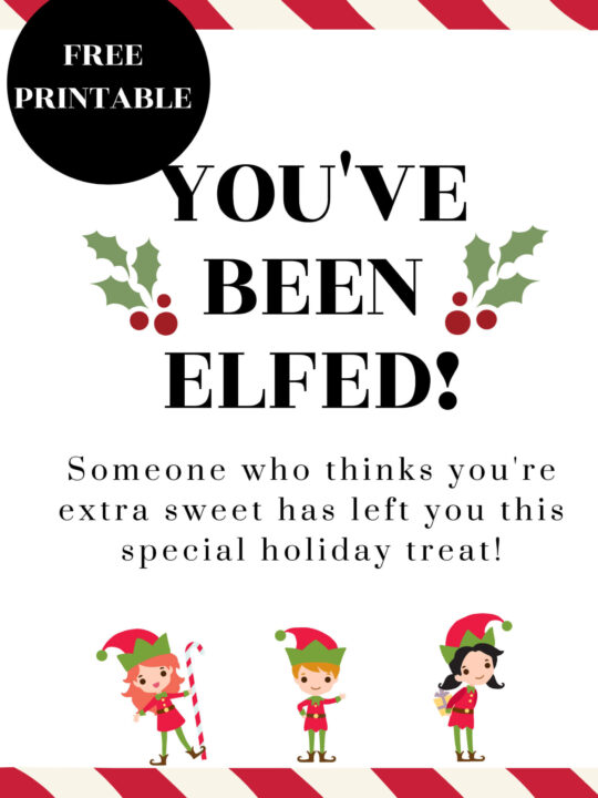 You've Been Elfed (Free Printable and Ideas)