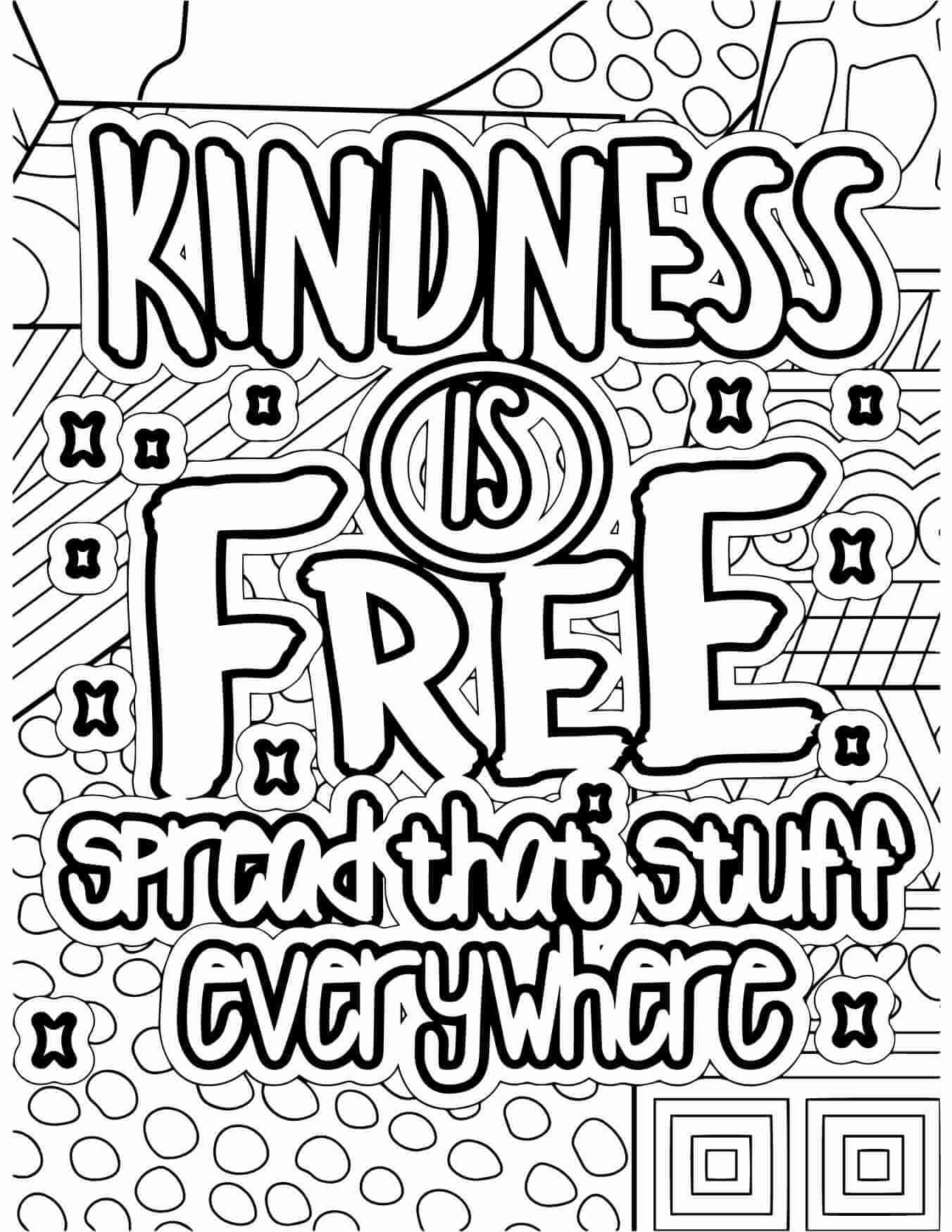 Kindness Coloring Pages Kindness Coloring Pages