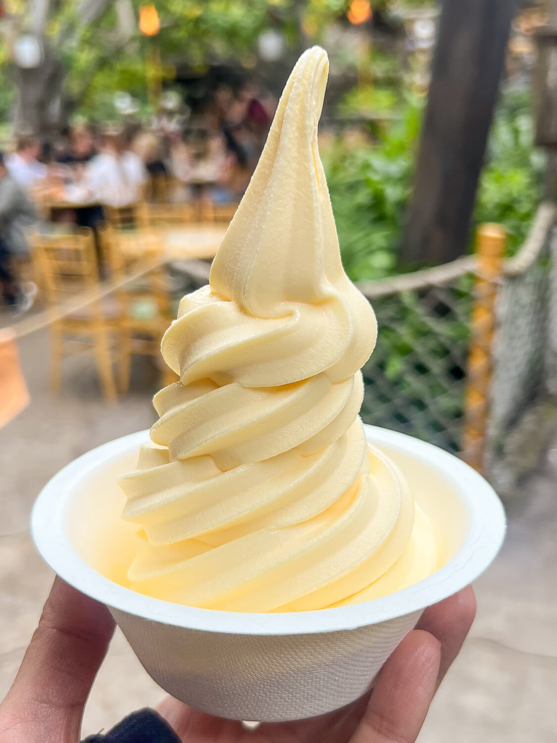 Classic Dole whip in a cup at Disneyland in California. 