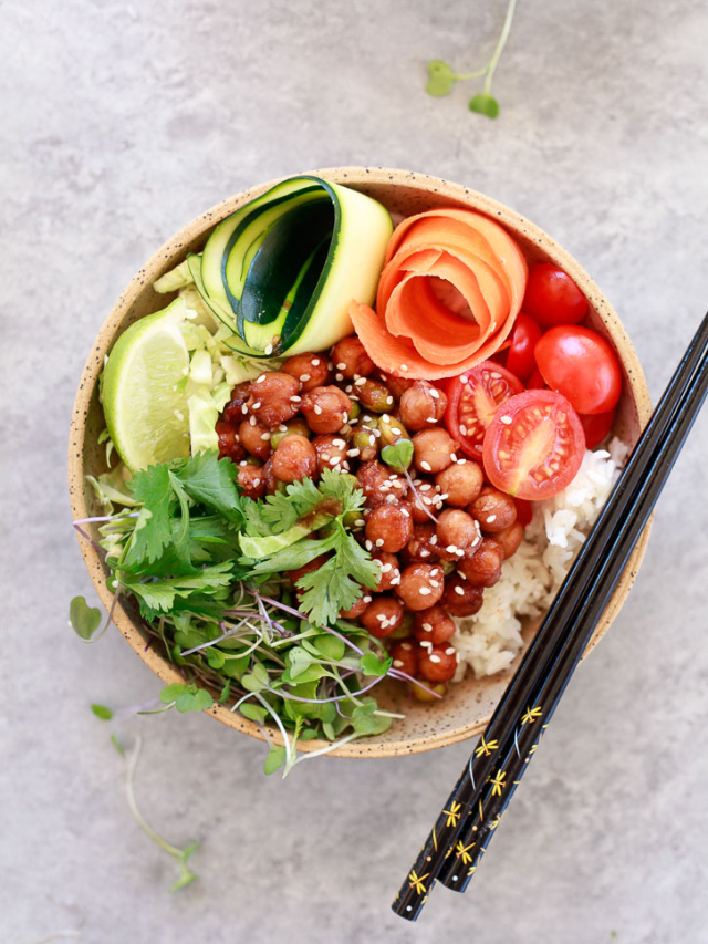 Korean BBQ Chickpeas Bento Bowls Story - Yummy Mummy Kitchen