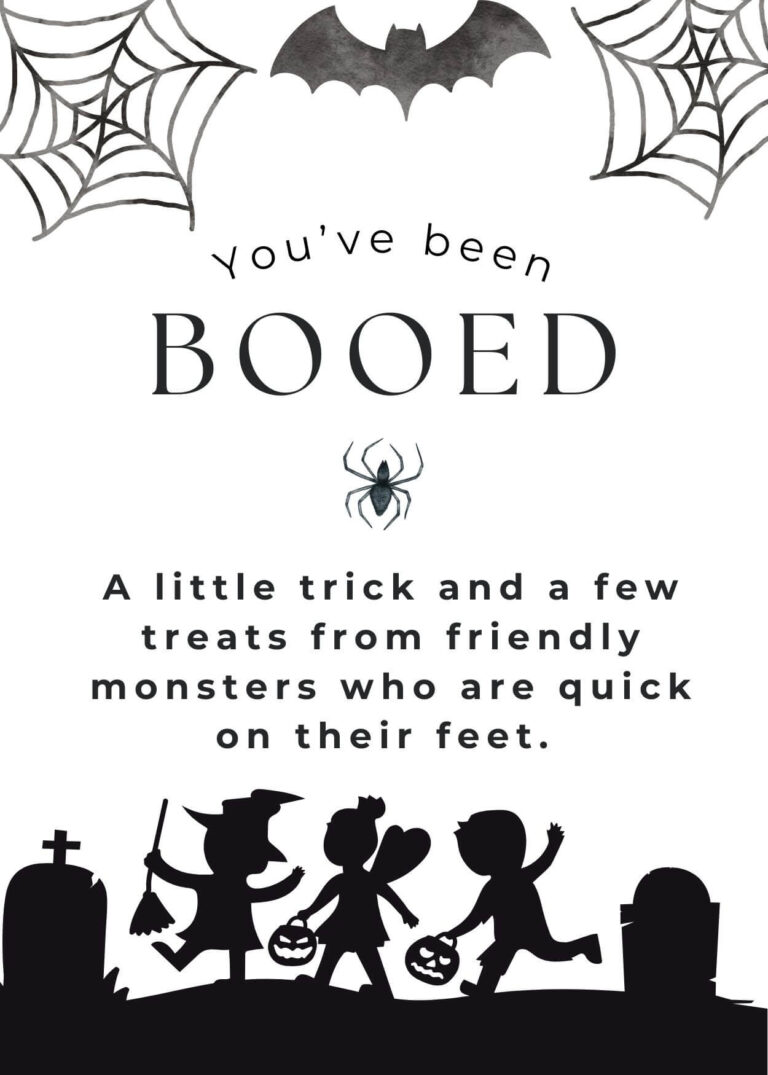 You've Been Booed Free Printables and Ideas