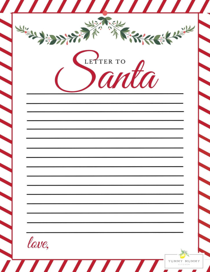 Letter to Santa Template - Free Printable Dear Santa Letters