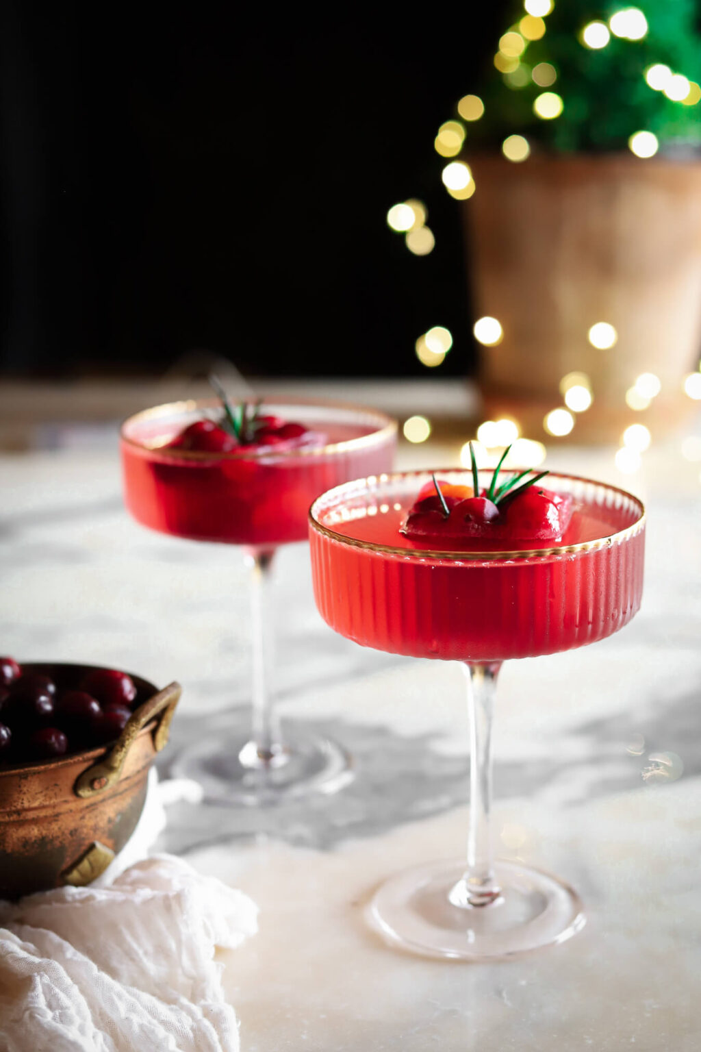 Christmas Cranberry Ice Cubes for Festive Drinks