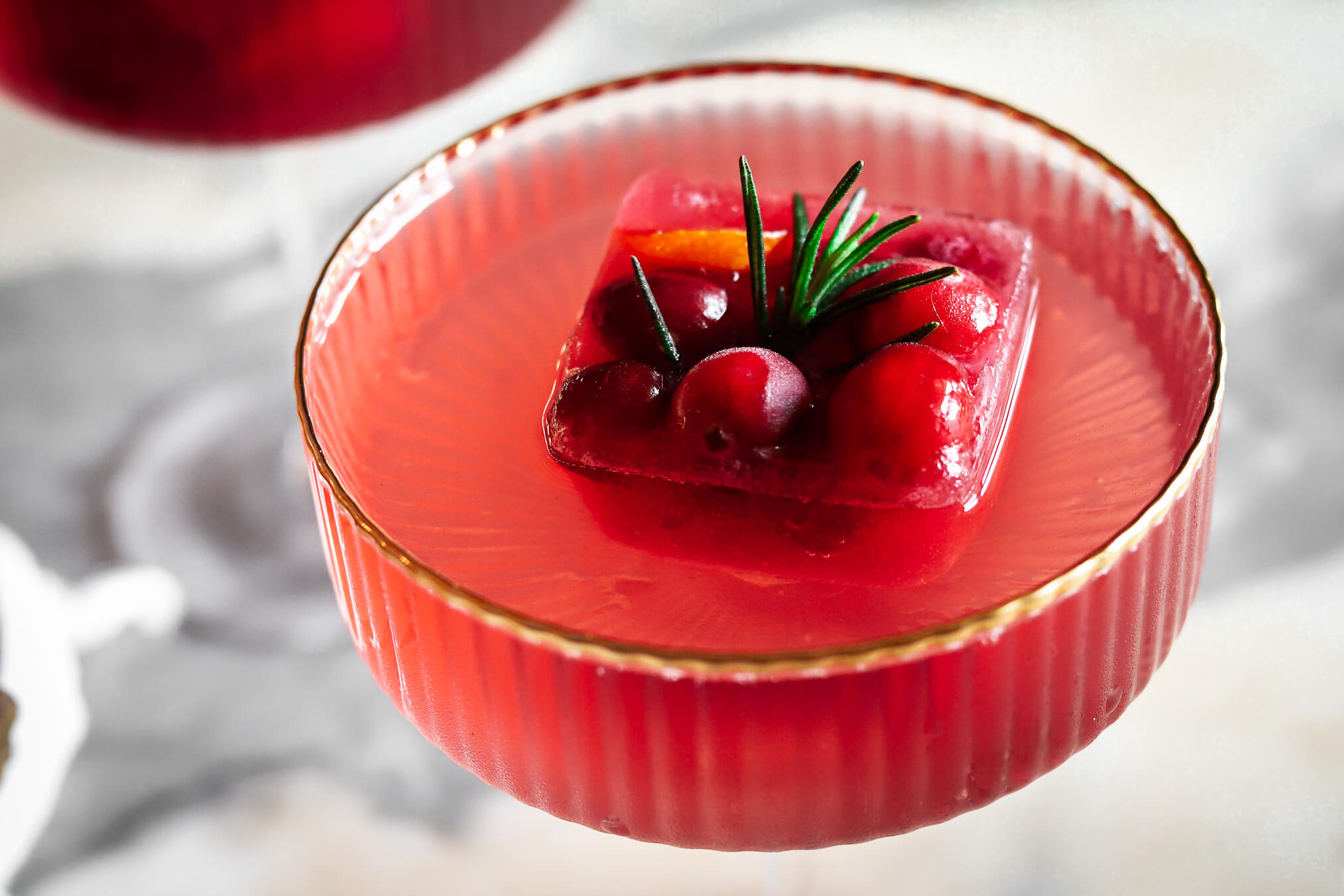 Christmas Cranberry Ice Cubes for Festive Drinks