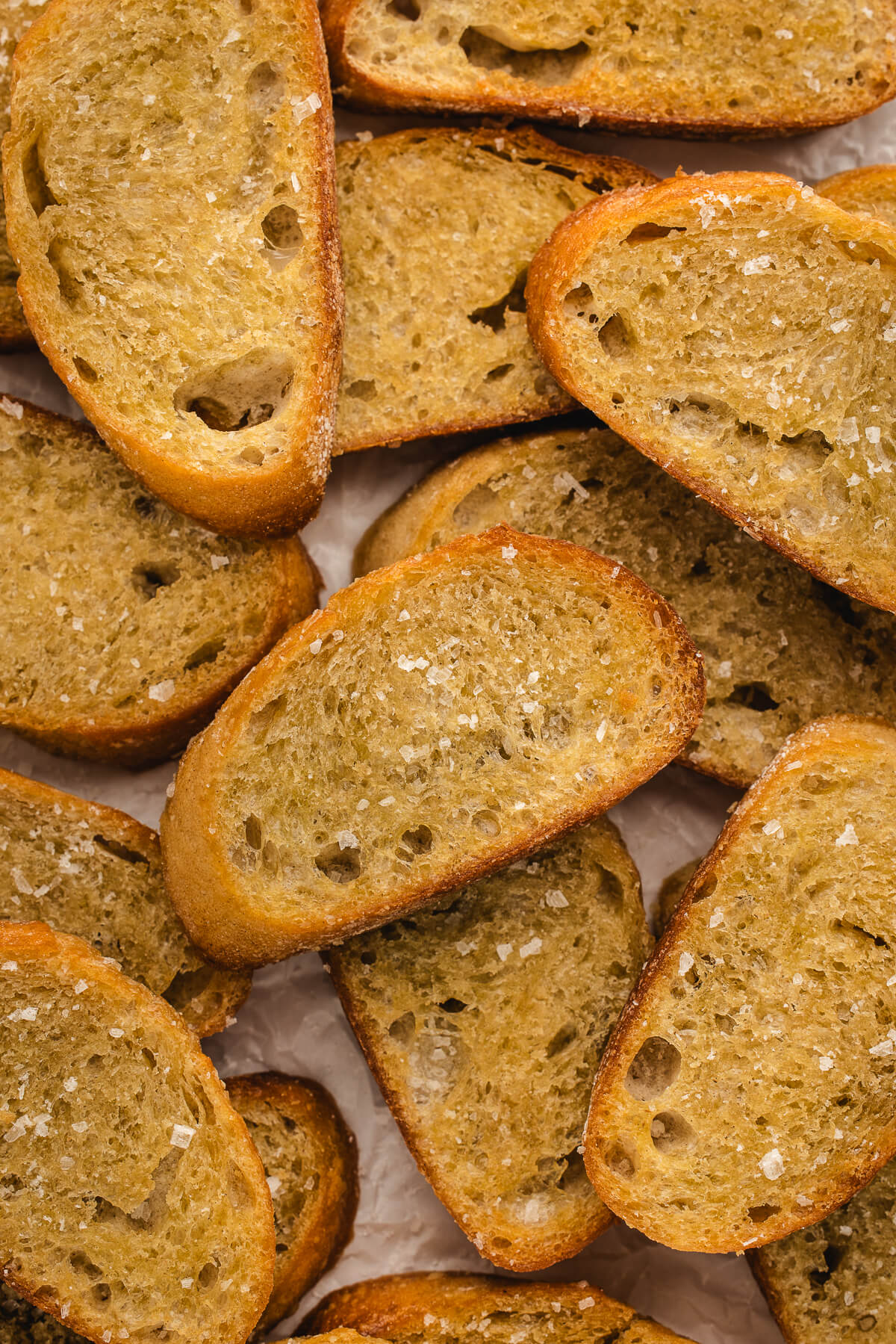 Slices of crostini.