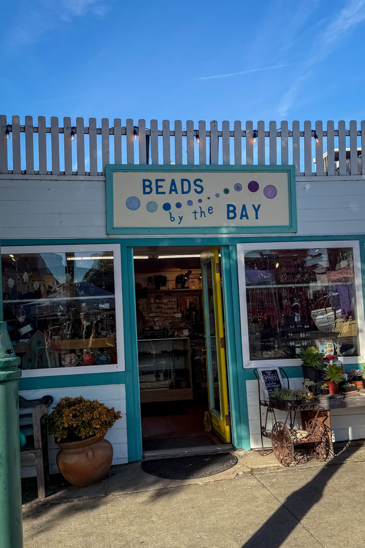 Morro Bay Shopping The front of the Beads by the Bay shop in downtown Morro Bay.