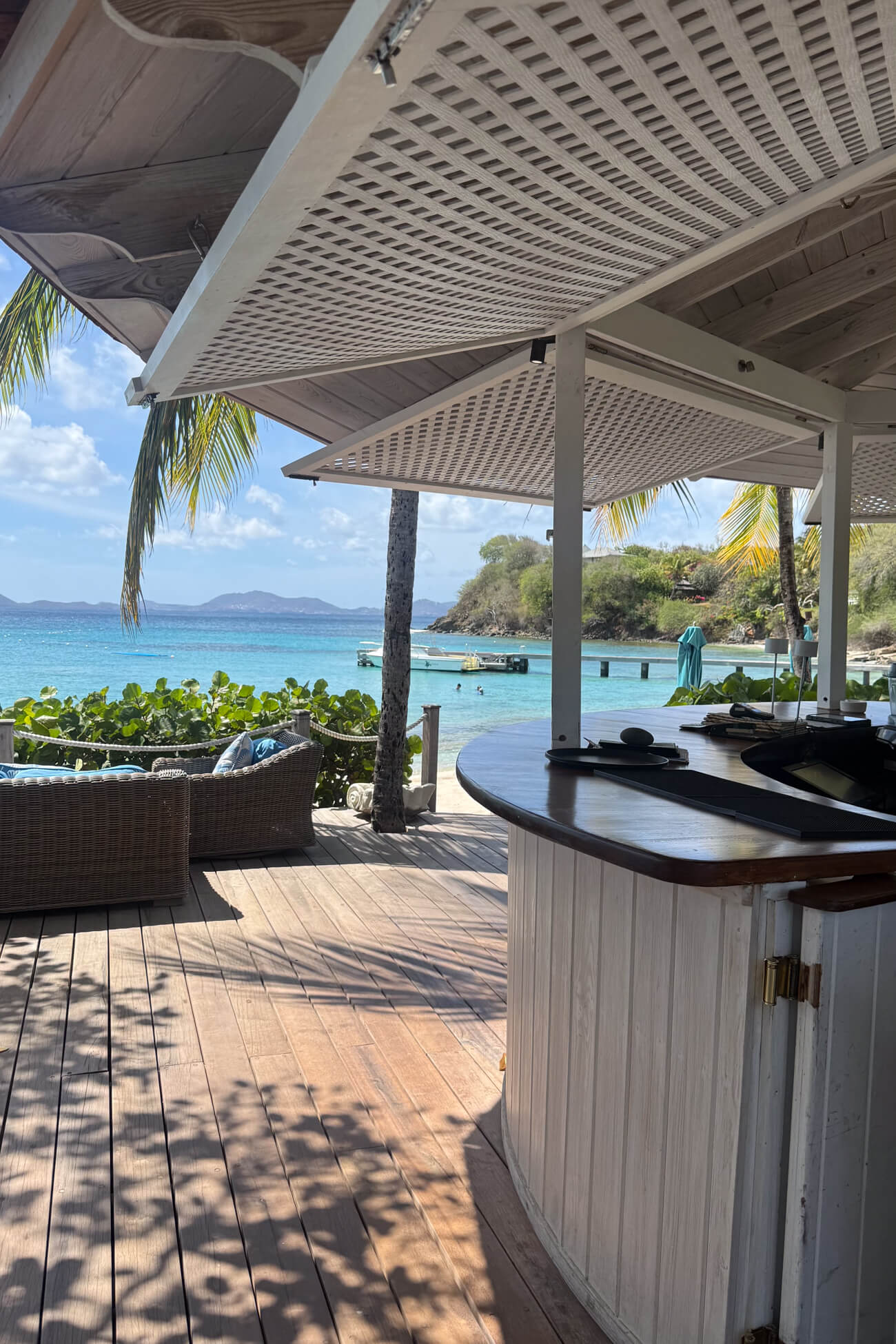 Cotton House Mustique Beach Bar The beach bar at the Cotton House on Mustique Island.